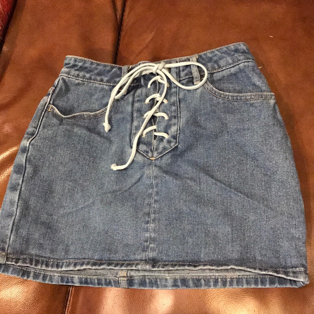 Like New PAC Sun Mini Jean Skirt Size 23